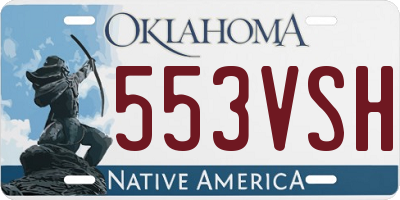 OK license plate 553VSH