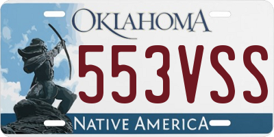 OK license plate 553VSS