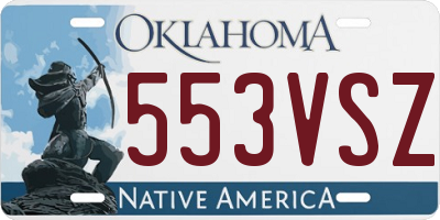 OK license plate 553VSZ