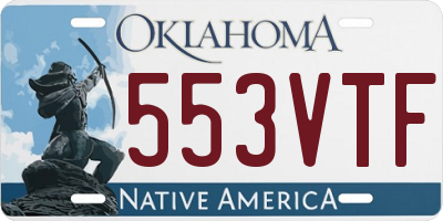OK license plate 553VTF