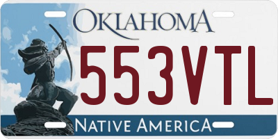 OK license plate 553VTL
