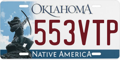 OK license plate 553VTP