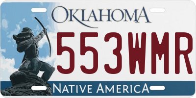 OK license plate 553WMR