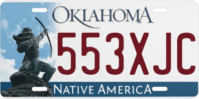 OK license plate 553XJC