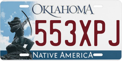 OK license plate 553XPJ