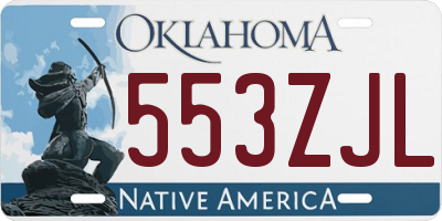 OK license plate 553ZJL