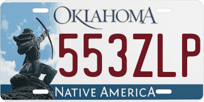 OK license plate 553ZLP