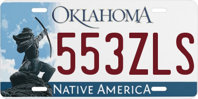 OK license plate 553ZLS