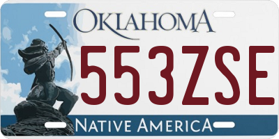 OK license plate 553ZSE