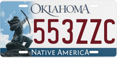 OK license plate 553ZZC