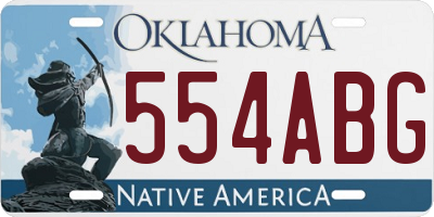 OK license plate 554ABG