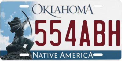 OK license plate 554ABH