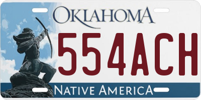 OK license plate 554ACH
