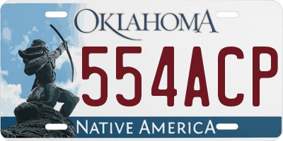 OK license plate 554ACP