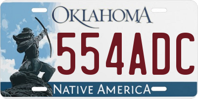 OK license plate 554ADC