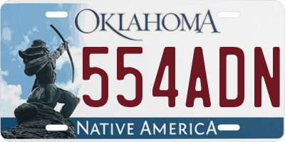 OK license plate 554ADN