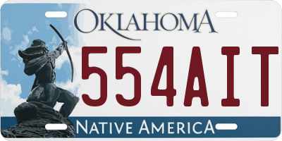 OK license plate 554AIT