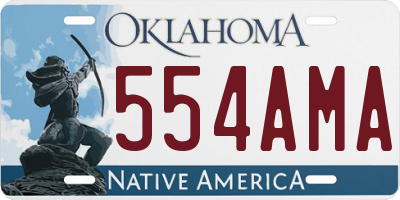 OK license plate 554AMA