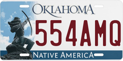 OK license plate 554AMQ