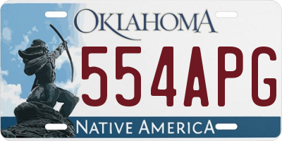 OK license plate 554APG