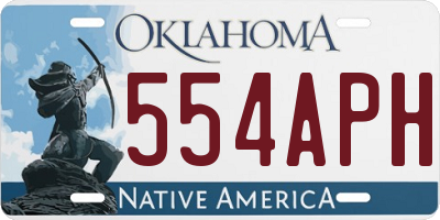 OK license plate 554APH