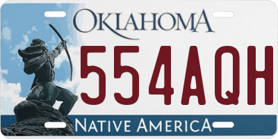 OK license plate 554AQH