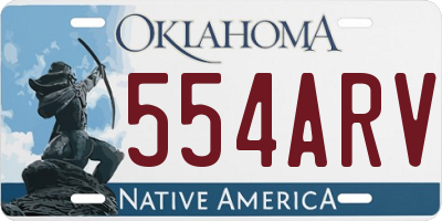 OK license plate 554ARV