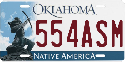OK license plate 554ASM