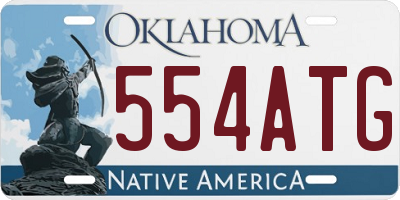 OK license plate 554ATG