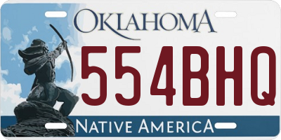 OK license plate 554BHQ