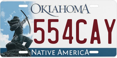 OK license plate 554CAY