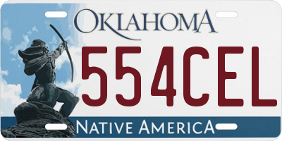 OK license plate 554CEL