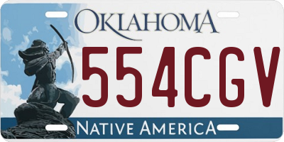 OK license plate 554CGV