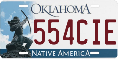 OK license plate 554CIE