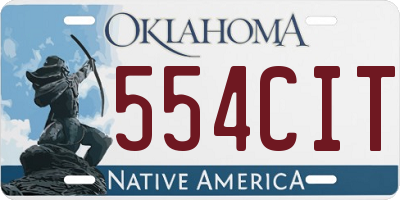 OK license plate 554CIT