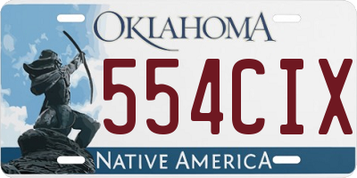 OK license plate 554CIX