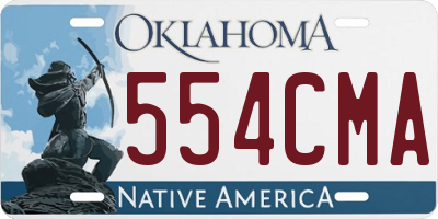 OK license plate 554CMA
