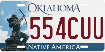 OK license plate 554CUU