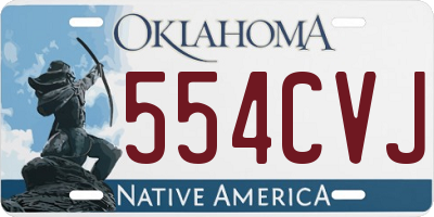 OK license plate 554CVJ