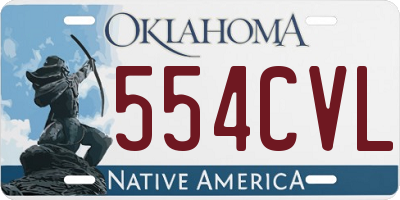 OK license plate 554CVL