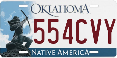 OK license plate 554CVY