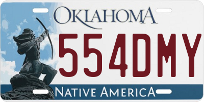 OK license plate 554DMY
