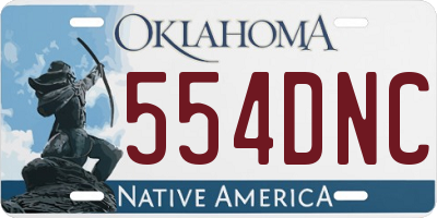 OK license plate 554DNC