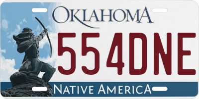 OK license plate 554DNE