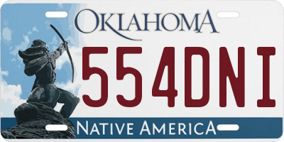 OK license plate 554DNI