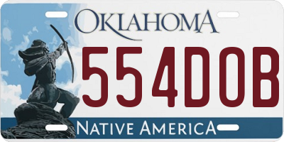 OK license plate 554DOB