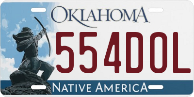 OK license plate 554DOL