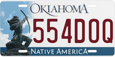 OK license plate 554DOQ