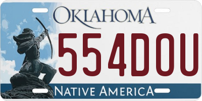OK license plate 554DOU