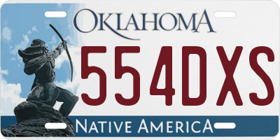 OK license plate 554DXS
